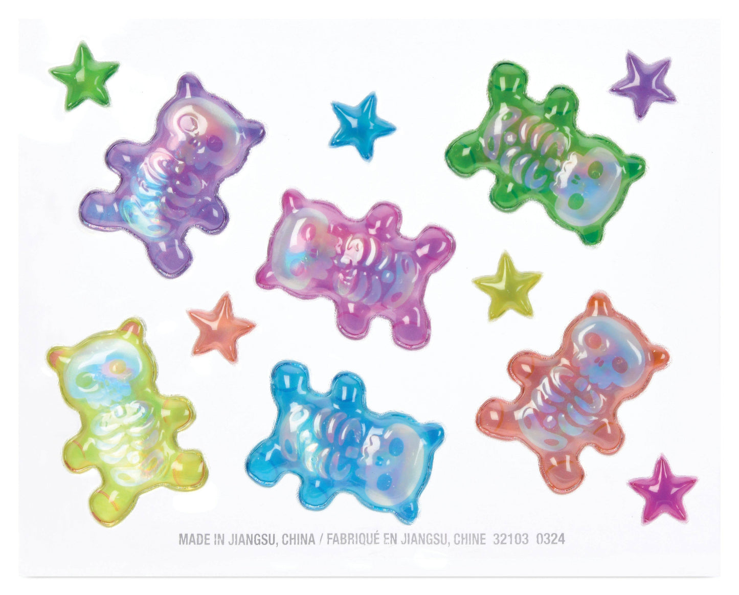Skeleton Gummy Bears Stickers - Halloween
