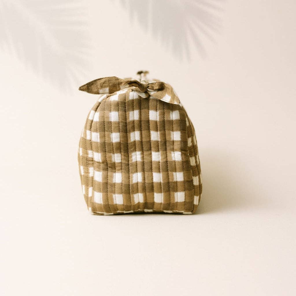 Large Painted Gingham Pouch