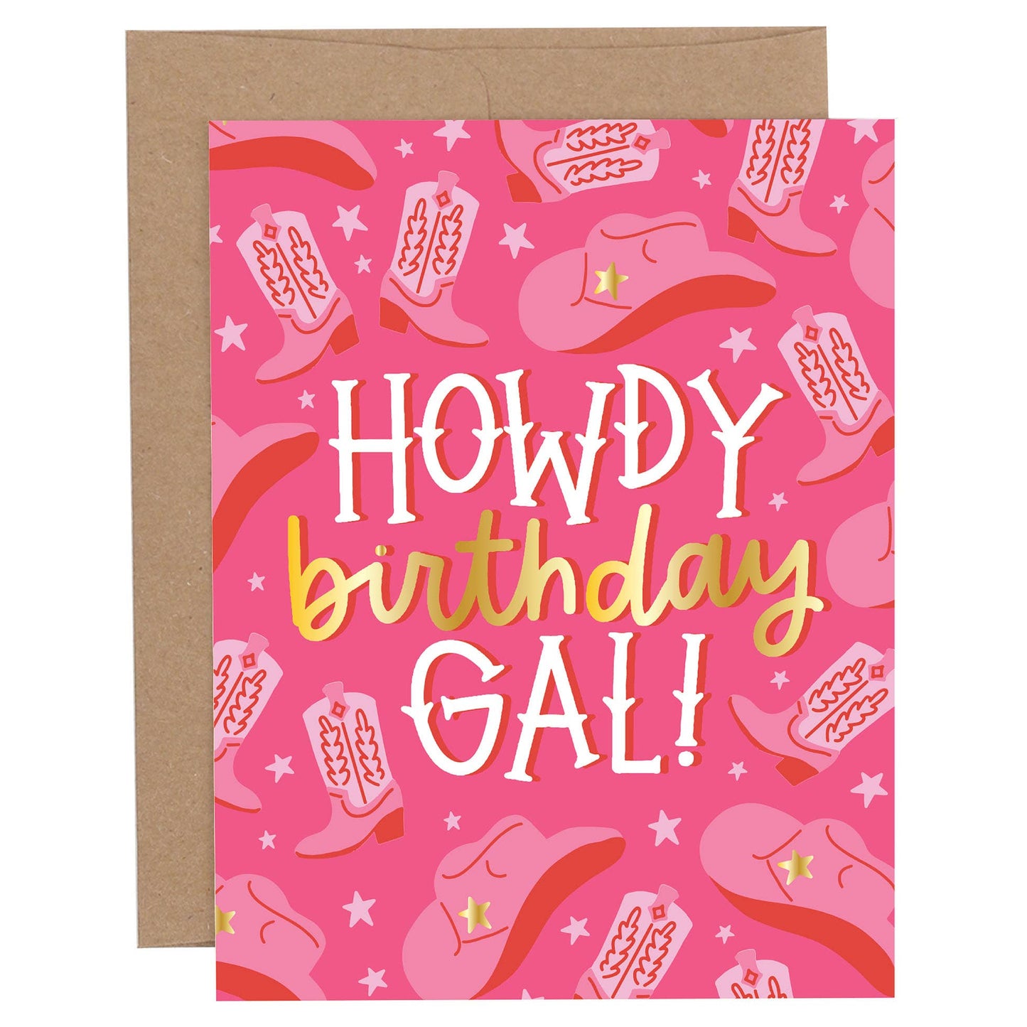 Howdy Birthday Gal Cowgirl Western Greeting Card