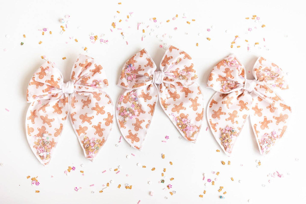 Mesh Shaker Bow - Gingerbread Giggles
