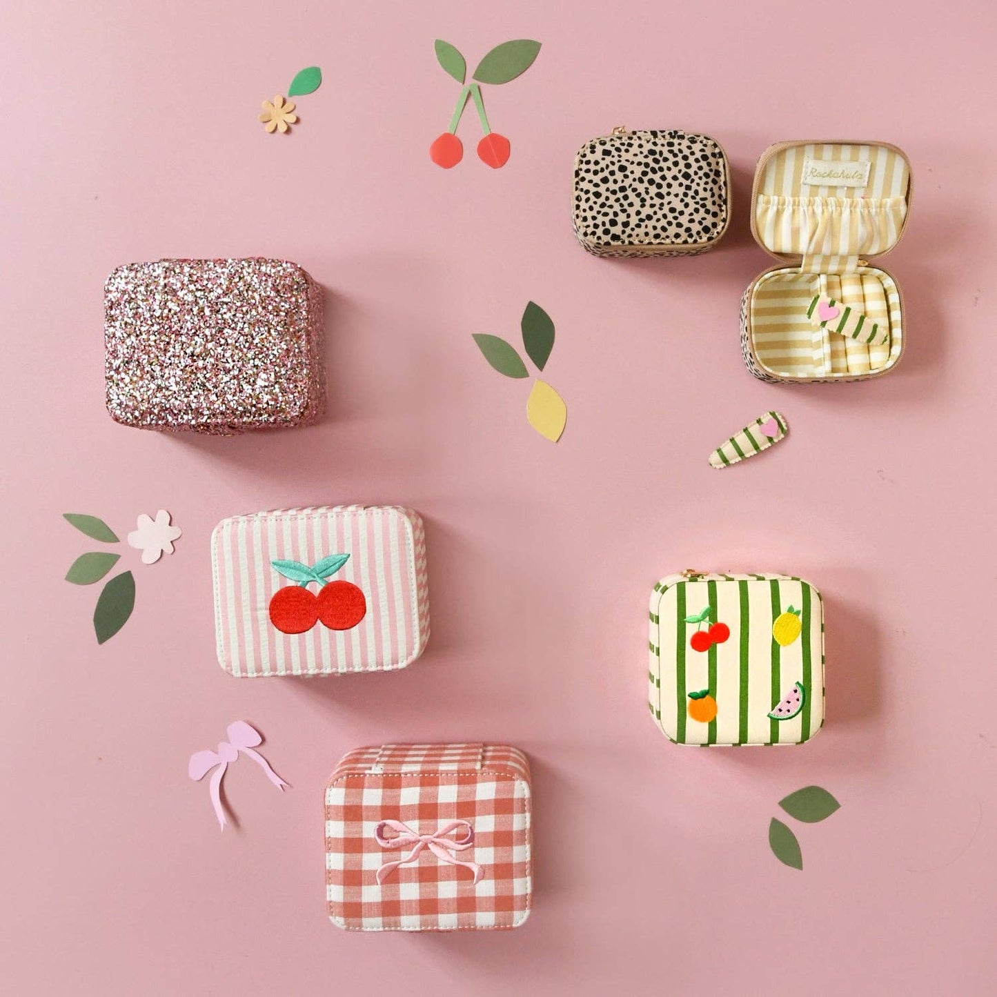 Gingham Bow Jewellery Box