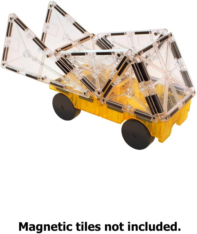 Magnatiles Cars: Green and Yellow. 2 piece