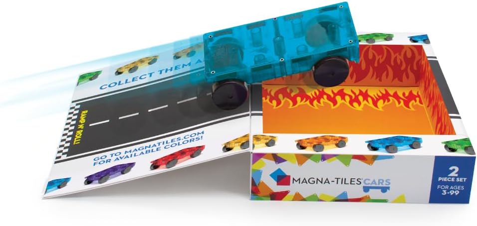 Magnatiles Cars: Blue ana Orange. 2 piece