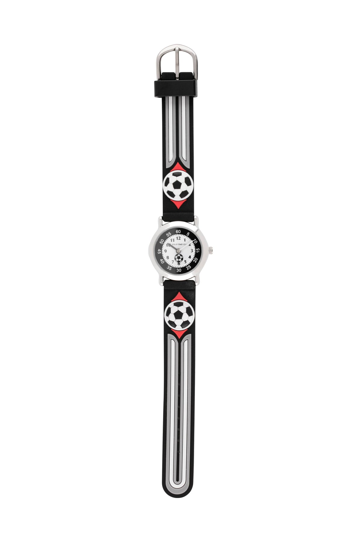 children's quartz watch with soccer balls