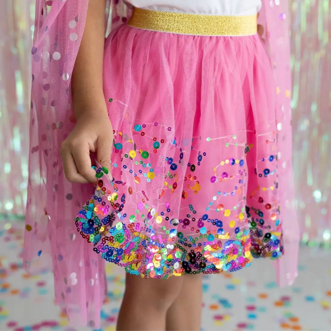 Raspberry Confetti Tutu 2-4y