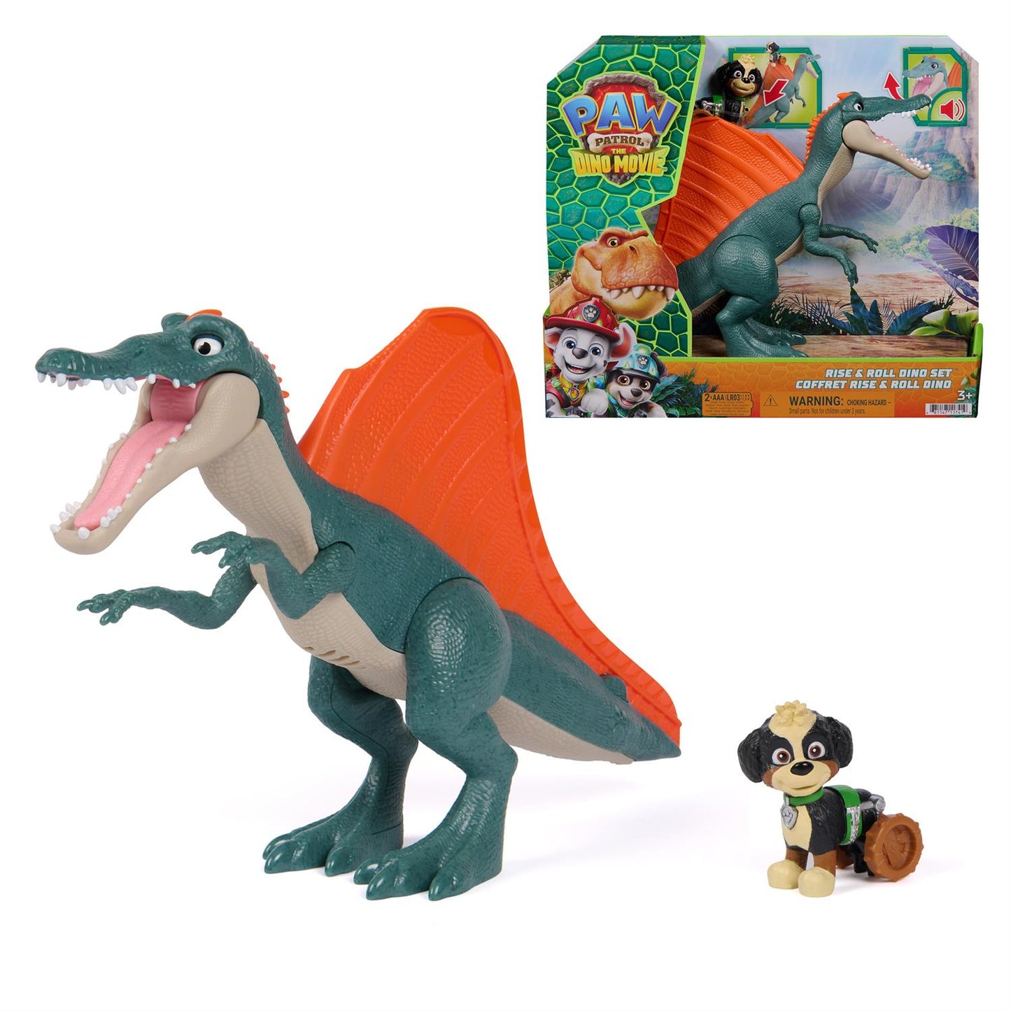 PAW Patrol: The Dino Movie, Rise & Roll Dino Set