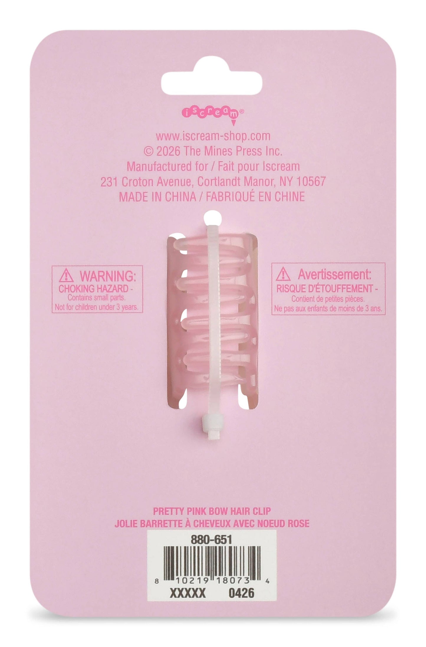 Pretty Pink Bow Hair Clip