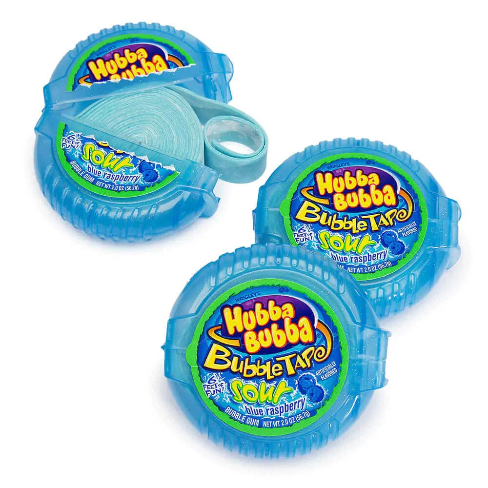 Hubba Bubba Sour Blue Raspberry Tape Gum