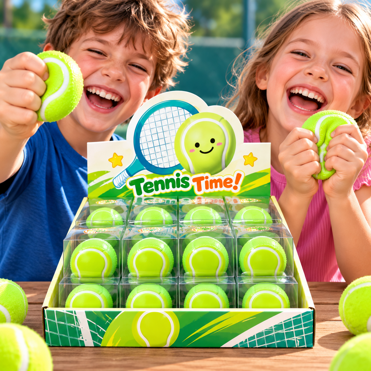 Tennis Time! Crunchy Squeeze Toy — ASMR Crunch Tennis Ball