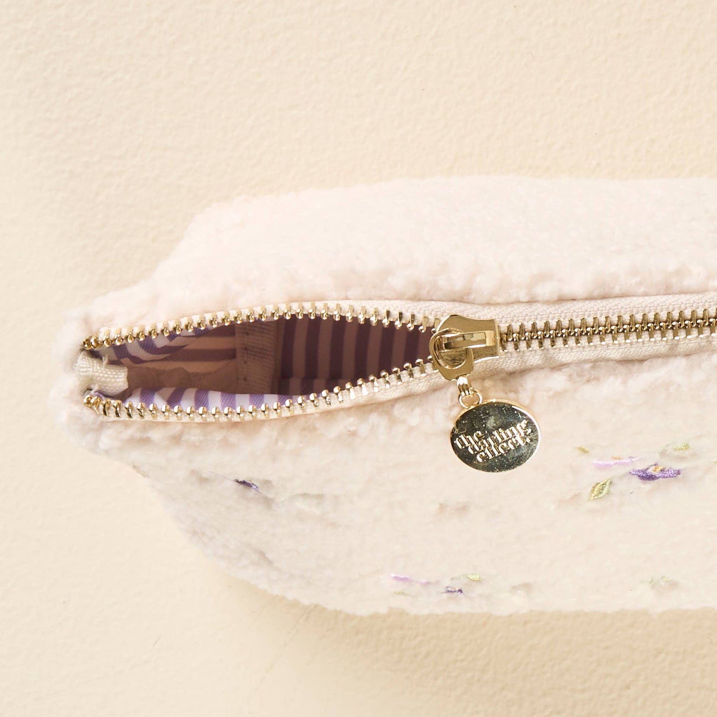 Teddy Pouch-Dainty Floral Purple