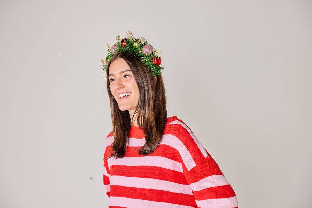 Deck the Halls Wreath Novelty Headband