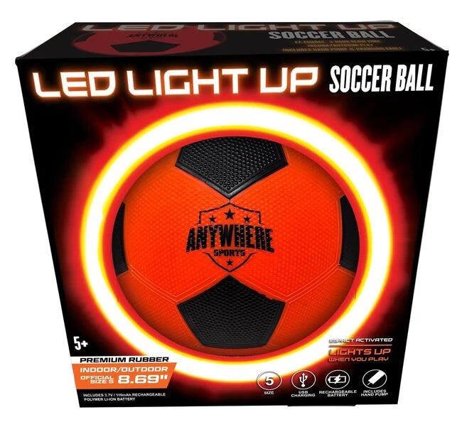 Pro-Glow Light-Up Soccer Ball Orange