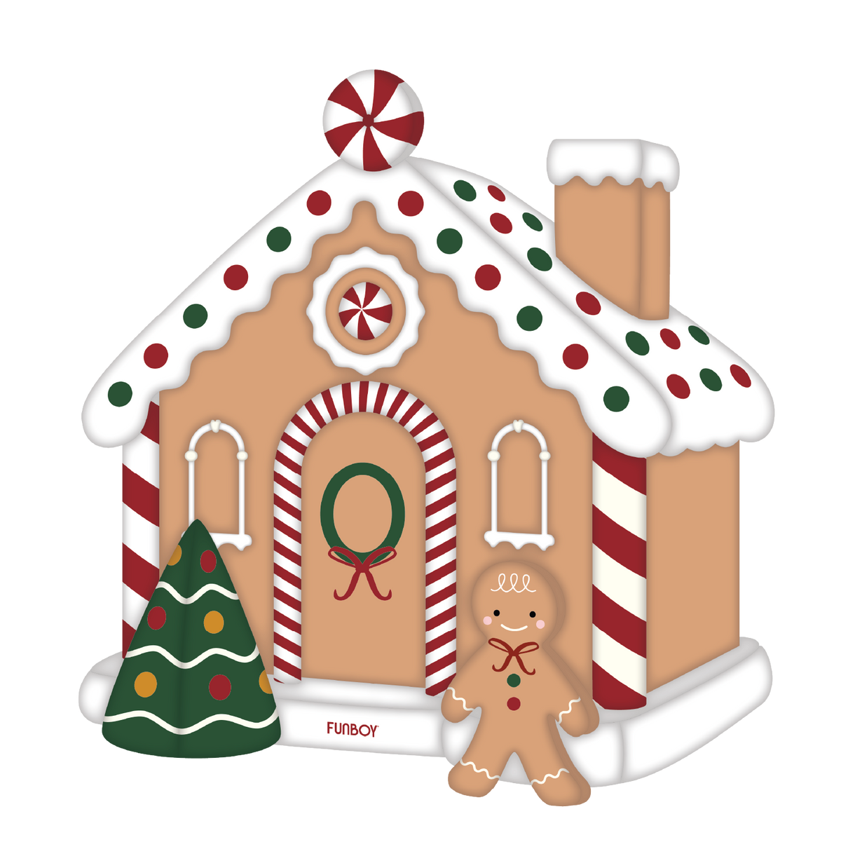 Outdoor Christmas Decorations Constant Air Light-Up Gingerbread House
