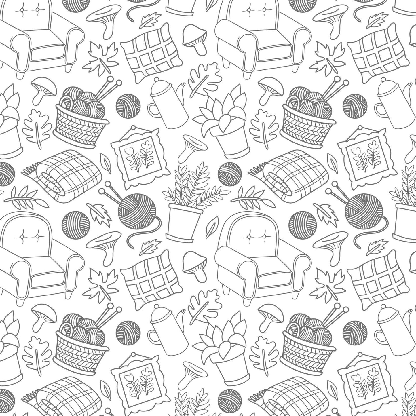 The Super-Cute Cozy Home Coloring Book