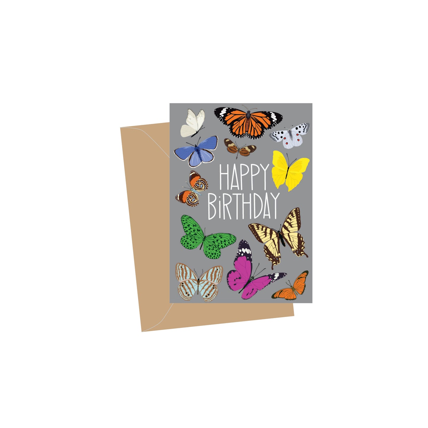 Mini Birthday Butterflies, Folded Enclosure Cards