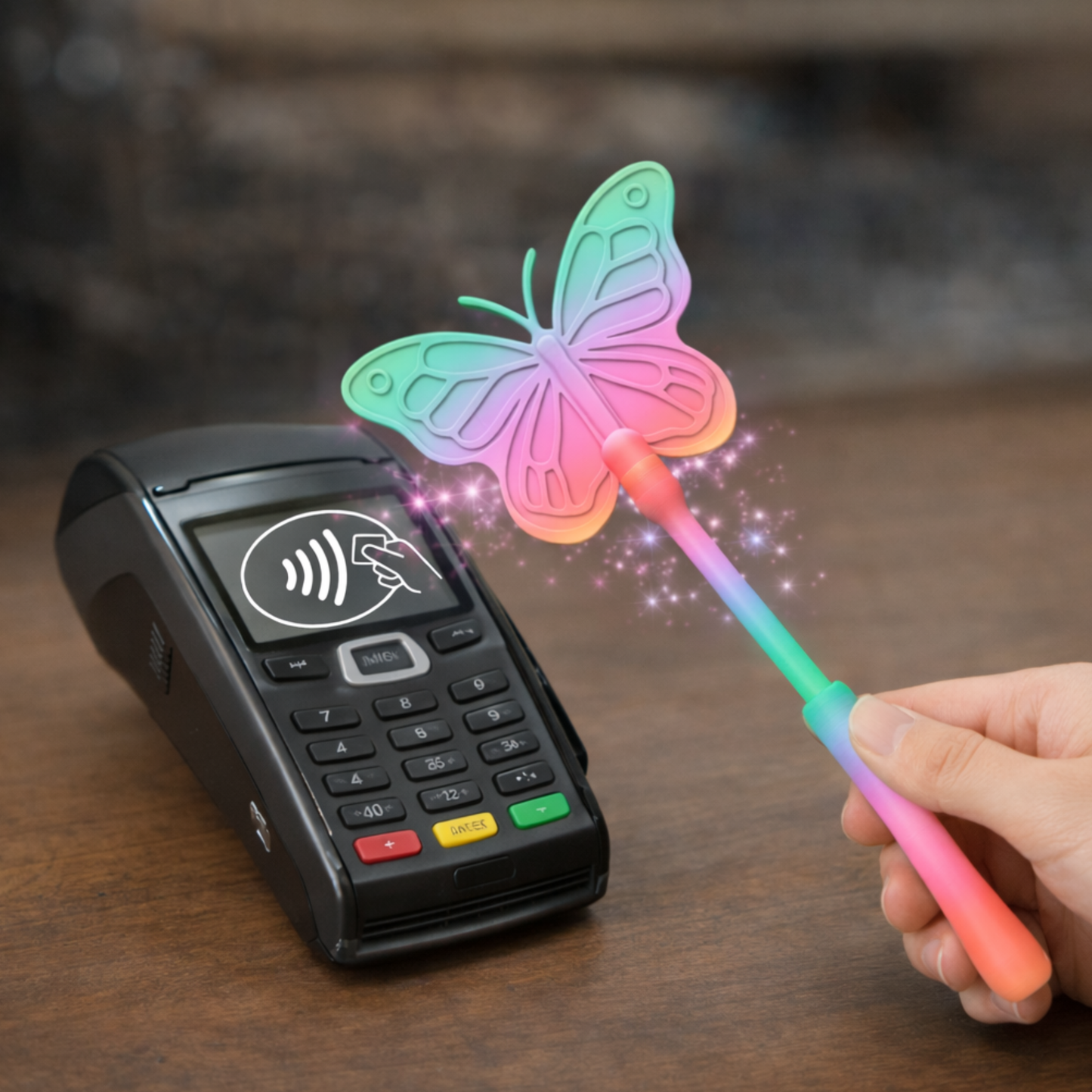 Tap to Pay Butterfly Wand - 3D Printed Credit Card Holder
