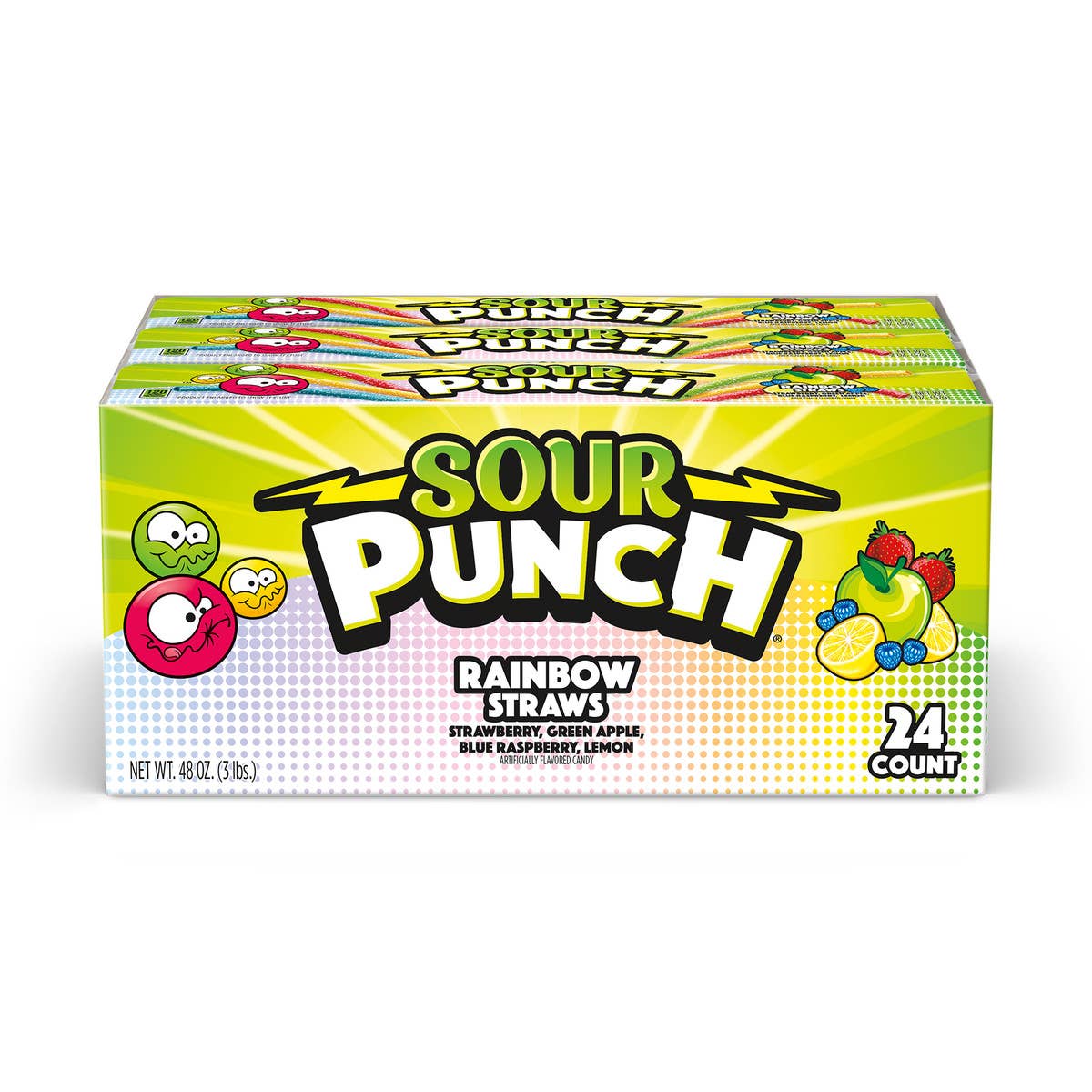 Sour Punch Rainbow Straws