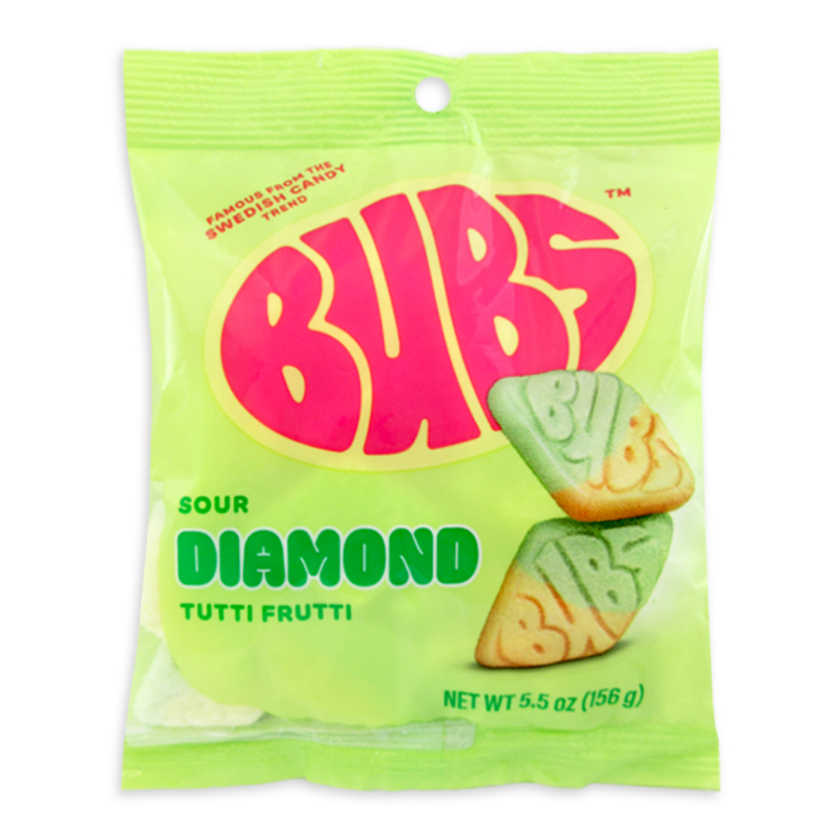 BUBS Sour Tutti Frutti Diamond Foam Candy