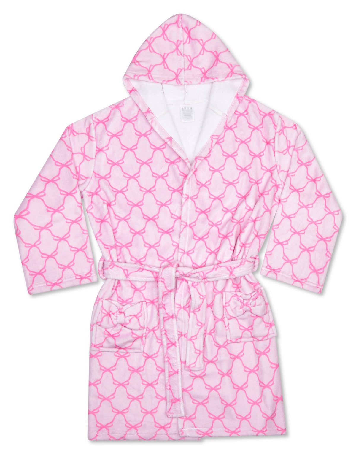 Sweet Trellis Bow Hooded Plush Robe