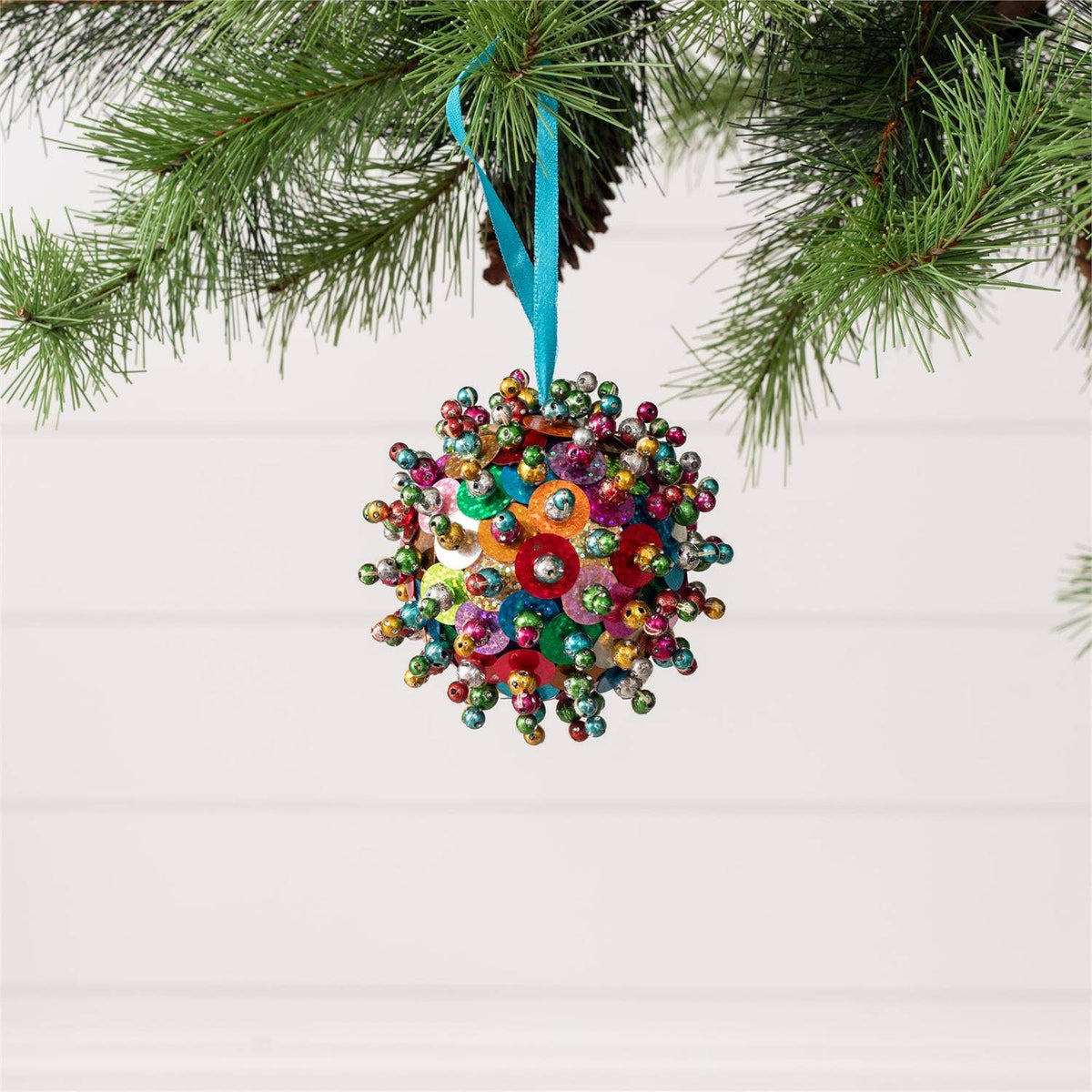 Festive Sequin Ornament (Pk/04)