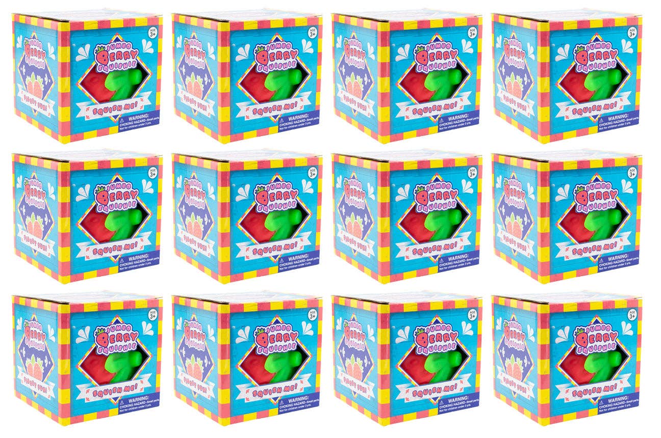 Jumbo Doh Filled Strawberry - Soft Stress Squishy Ball