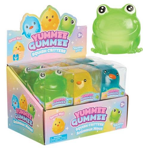 Gummee Squish Critters - Penguin, Frog and Chick