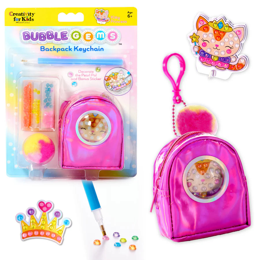 Bubble Gems™ Backpack Keychain Kitty Princess
