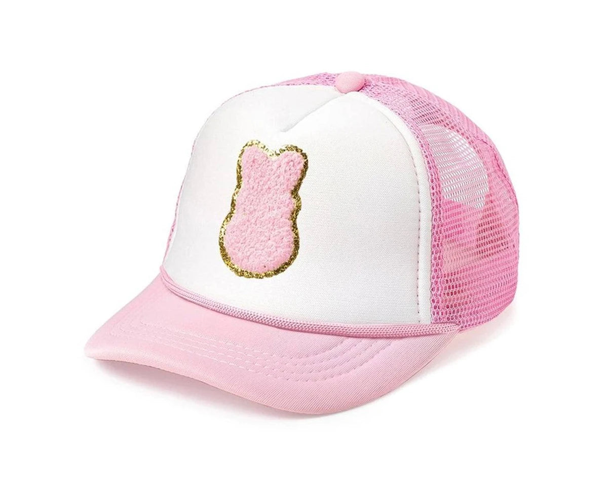 Girl Bunny Patch Hat Pink