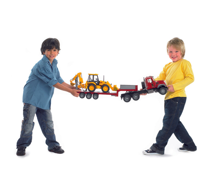 Mack Granite Truck with Low Loader and JCB 4CX Backhoe Loader