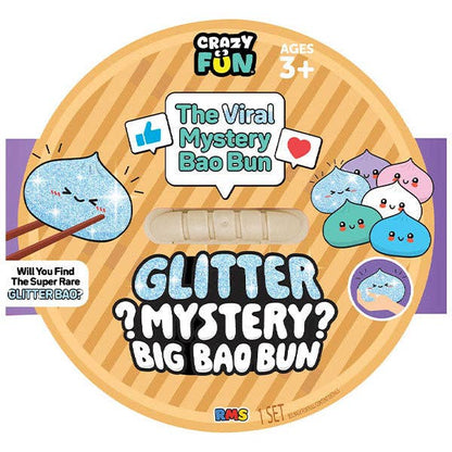 Glitter Mystery Big Bao Bun 7" Dumpling Squishy Fidget Toy (1pc)