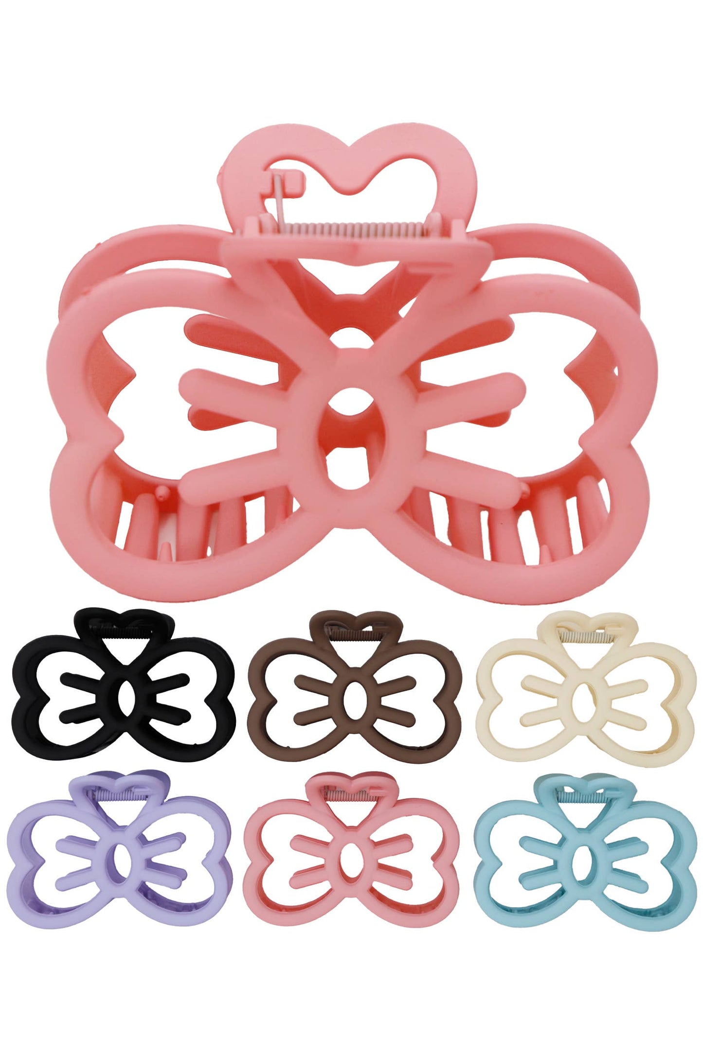 Bow Ribbon Matte Pastel  Hair Claw
