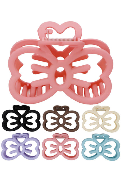 Bow Ribbon Matte Pastel  Hair Claw