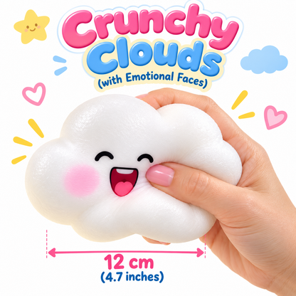 Crunchy Clouds (with Emotional Faces) ASMR Squishy