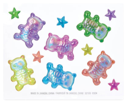 Skeleton Gummy Bears Stickers - Halloween