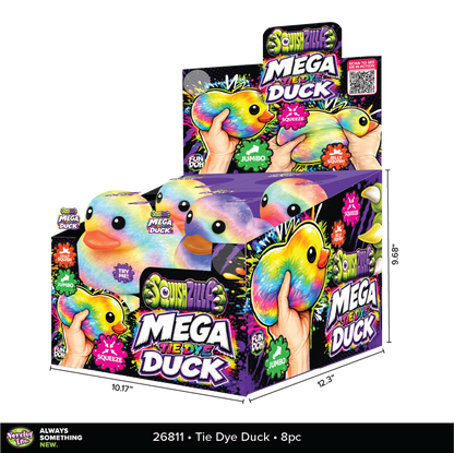 Fun Doh MEGA 5" Squishy Tie Dye Duck Toy Variety - 8/Display