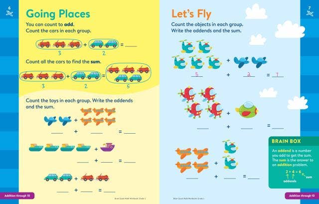 Brain Quest Math Workbook: 1st Grade