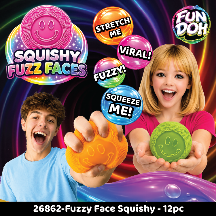 Fun Doh Fuzzy Face Squishy Ball