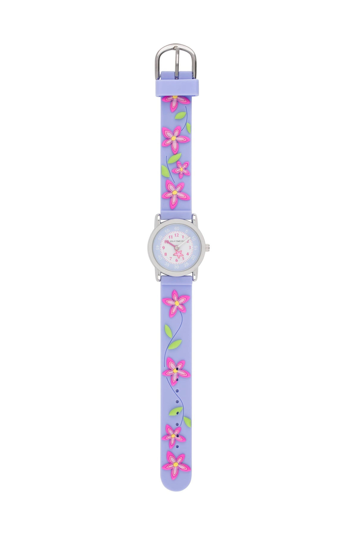 Children's quartz watch with flowers