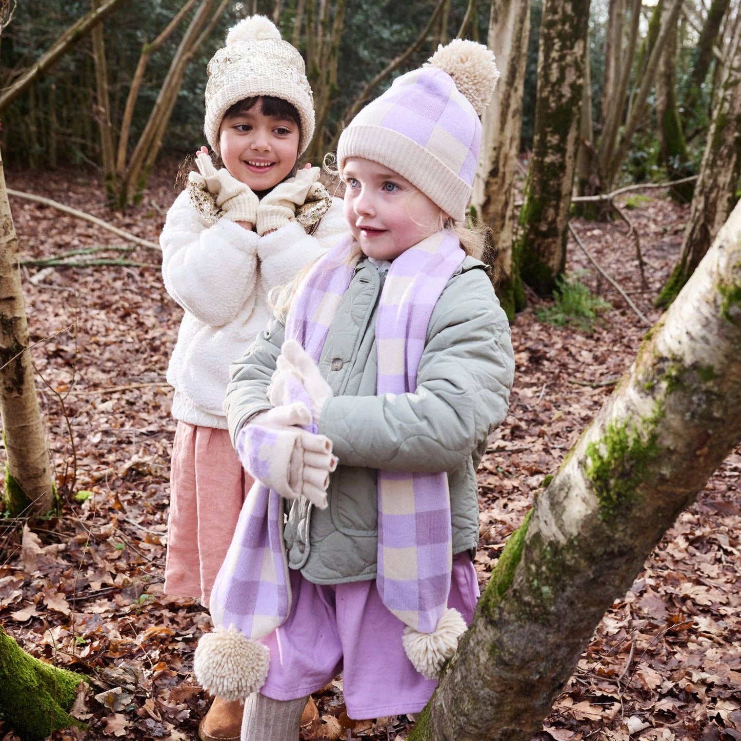 Gingham Knitted Hat 3-6 Years