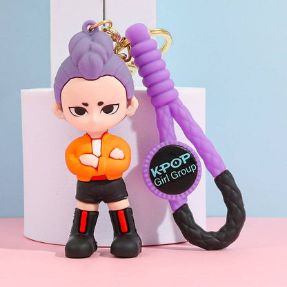 KPOP demon hunters silicone keychain