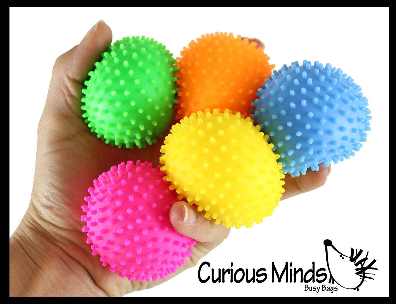 1 Spiky Bumpy Soft Doh Filled 1.7" Stress Ball - Squishy