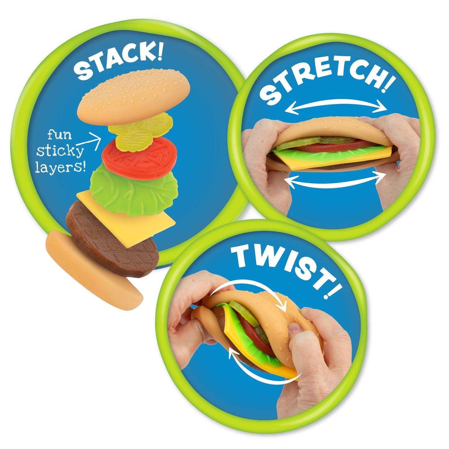 ORB™ Stretchee Foodz Secret Menu Burger, Breakfast & Waffle