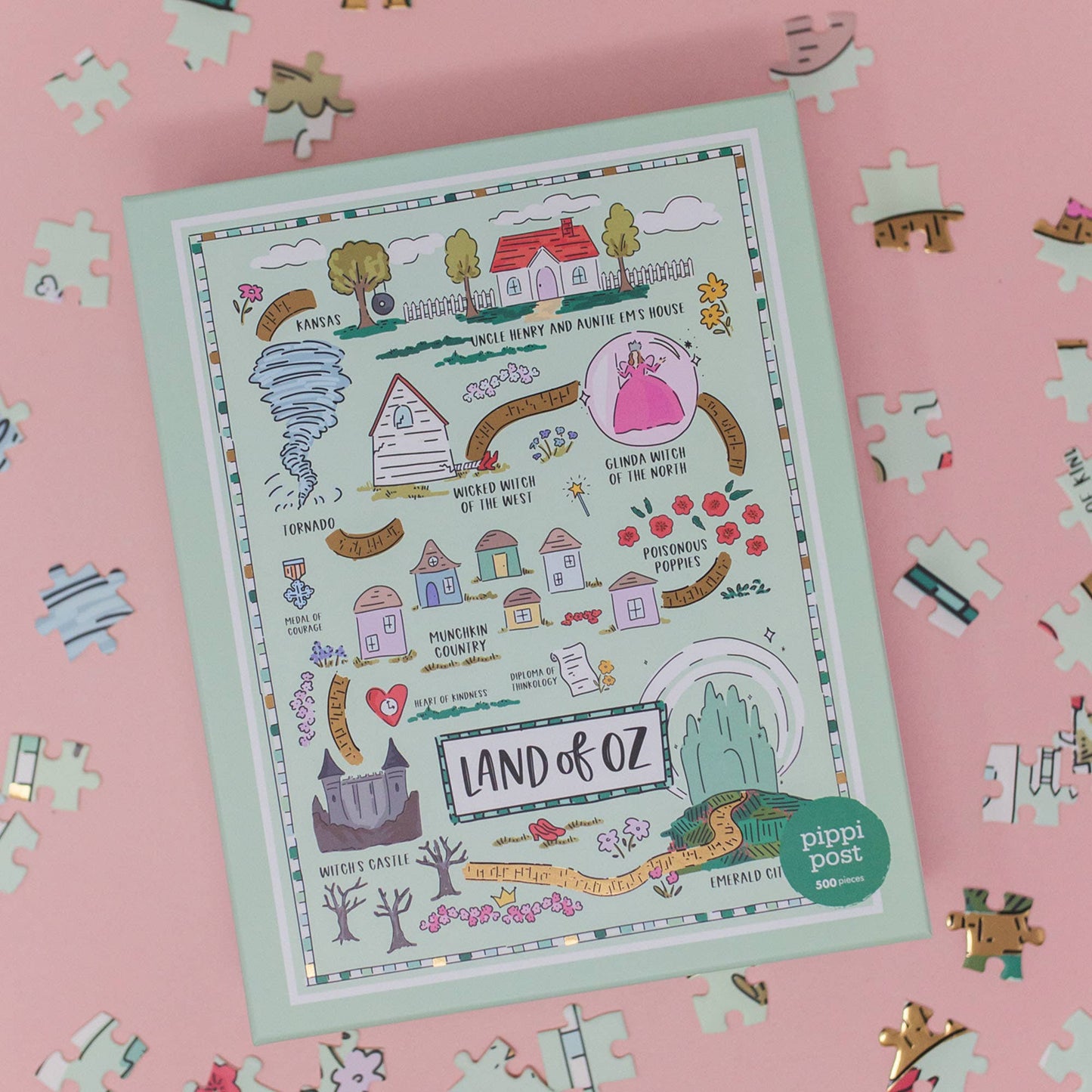 The Wizard of Oz Map - 500 Piece Jigsaw Puzzle