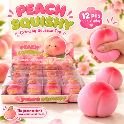 Crunchy Peach Squishy —ASMR Crunch Squeeze Toy