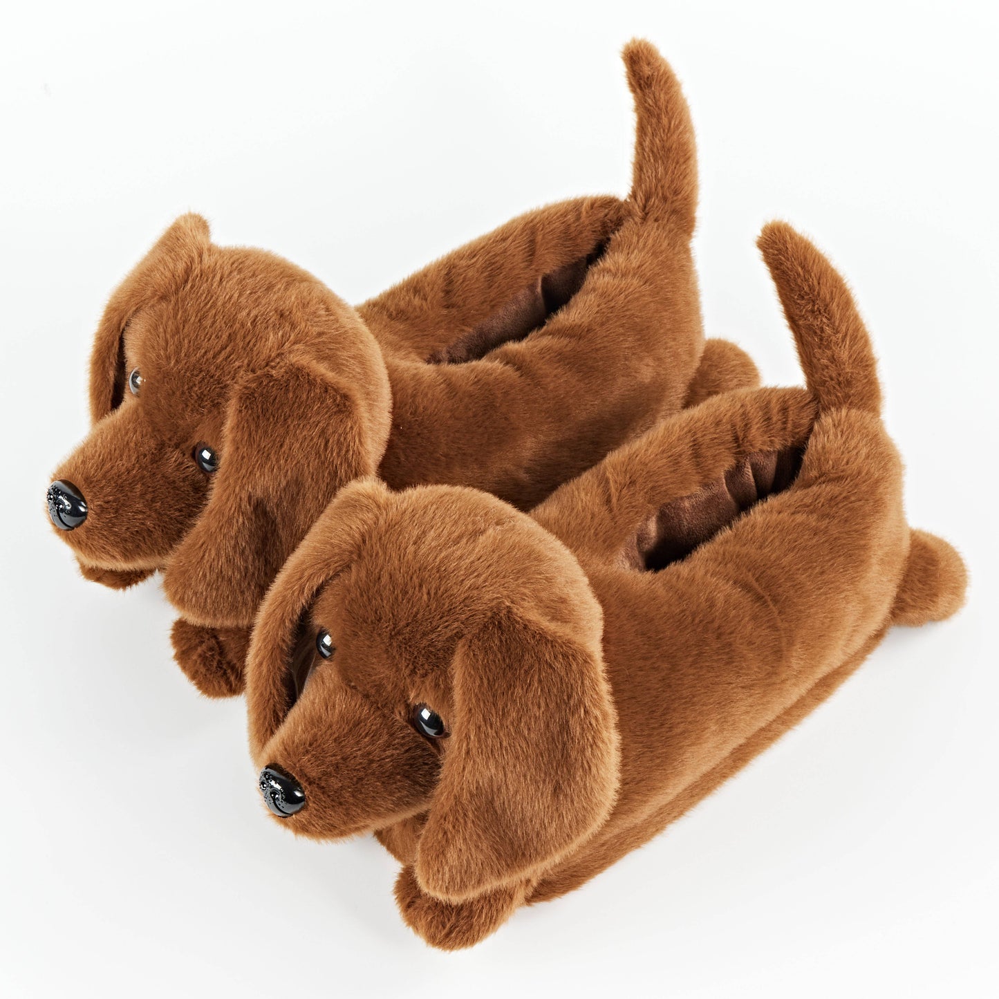 Birdie the Dachshund | Kids' Funny Non-Skid Plush Slippers