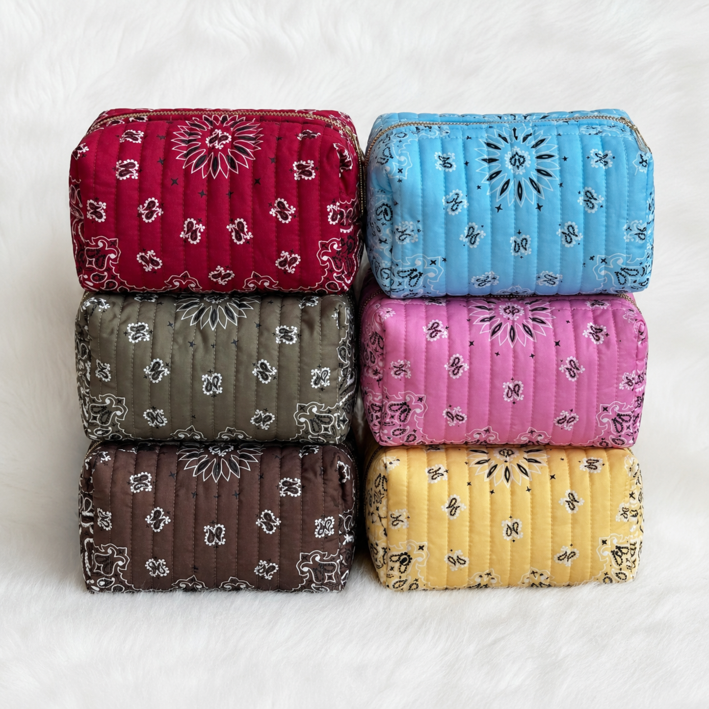 Ellison+Young Bandana Cosmetic Case, Everyday Travel Pouch