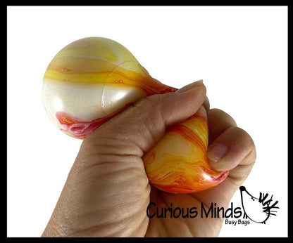 1 Marble Swirl Soft Doh Filled Stretch Ball - Ultra Squishy