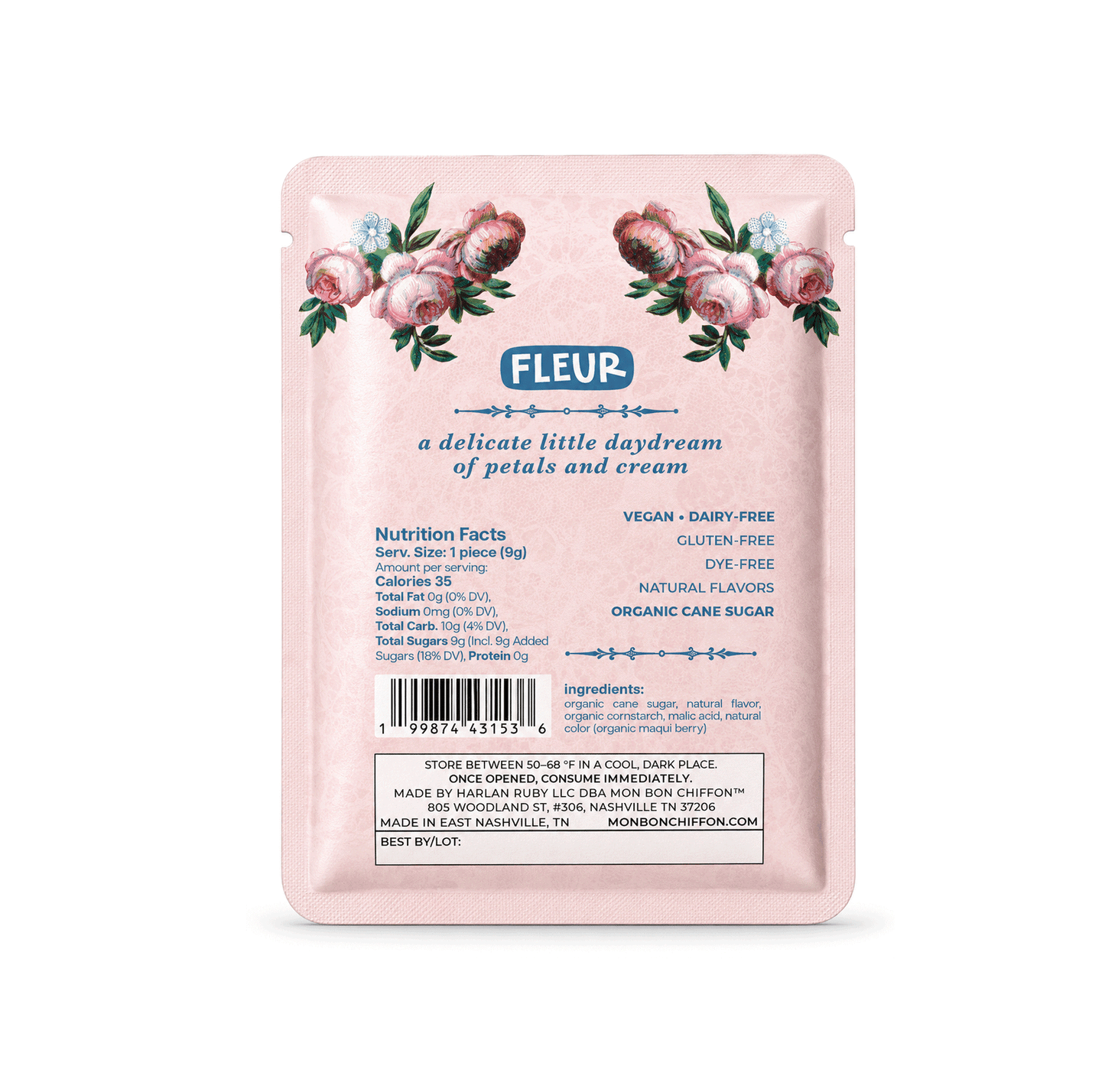 Fleur - Rose Macaron Cotton Candy Puff