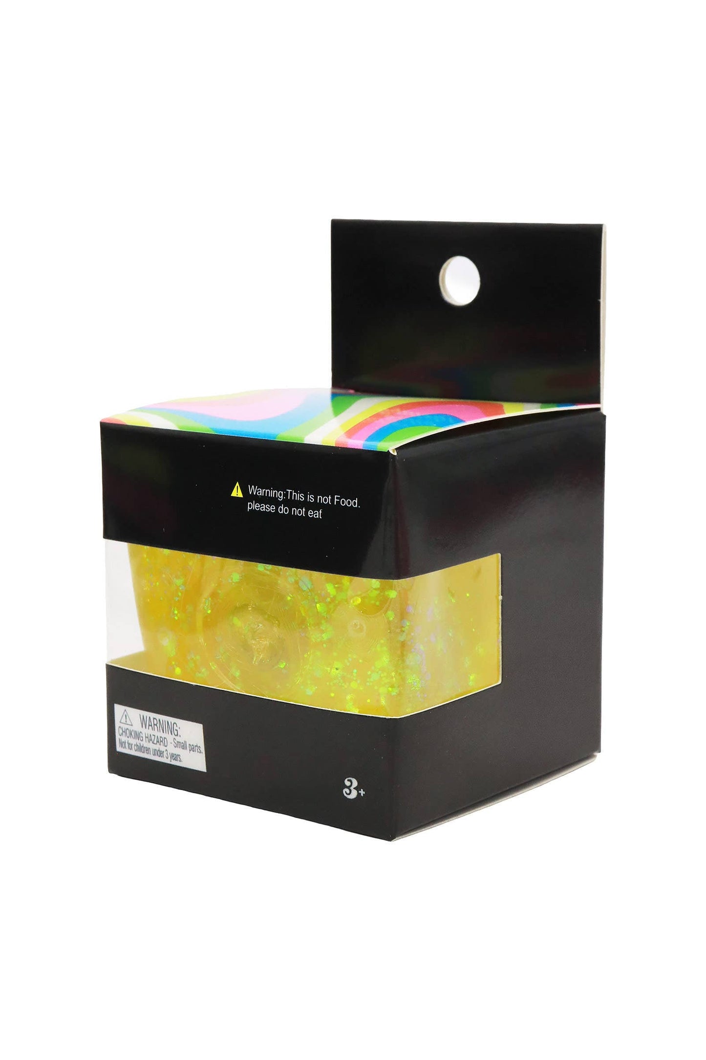 Iridescent Glitter Cube Thick Maltose Putty Filled Squishy