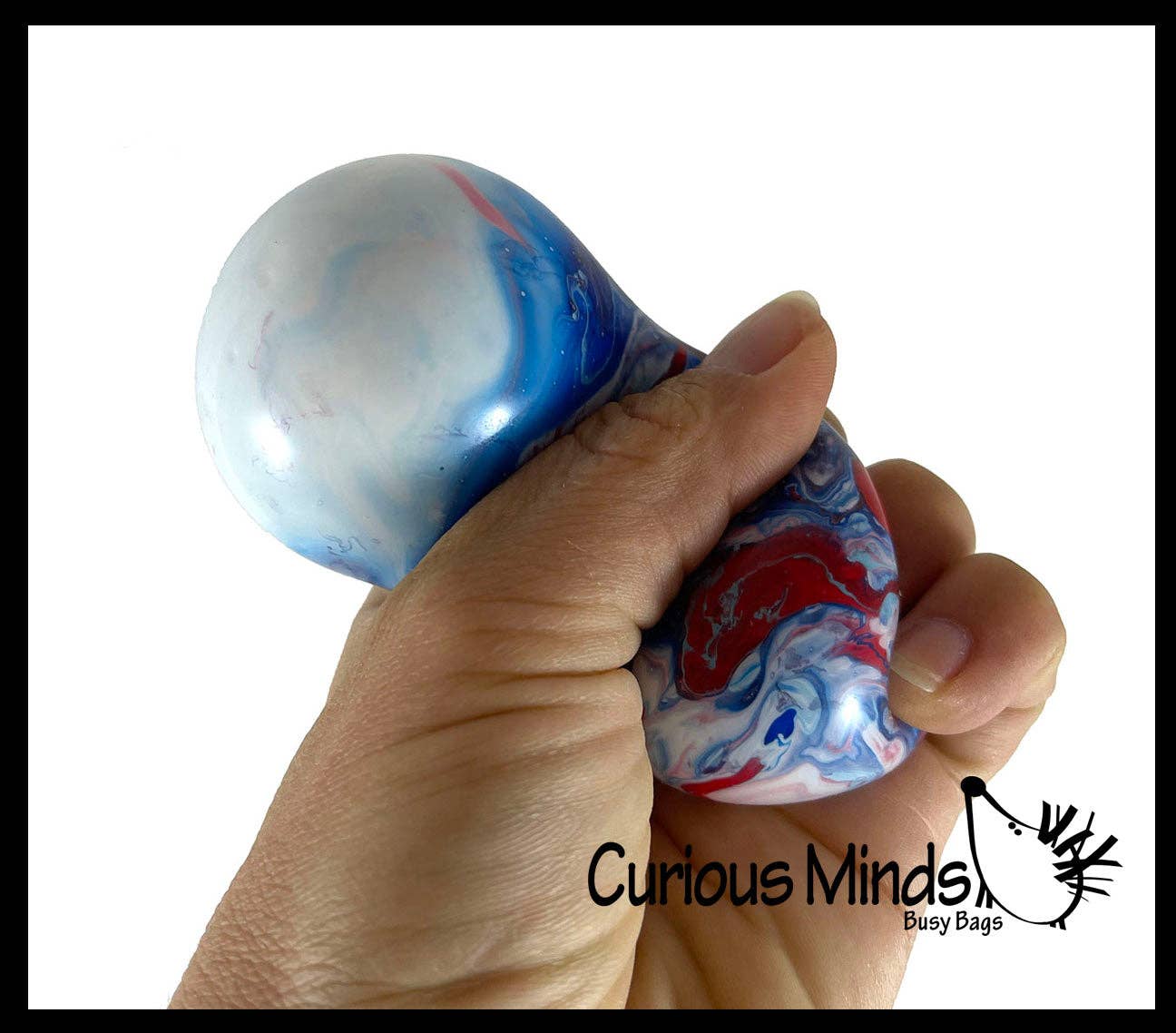 1 Marble Swirl Soft Doh Filled Stretch Ball - Ultra Squishy